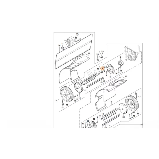 STIHL   Zgarniacz druciany - prawa strona 4601 744 1100